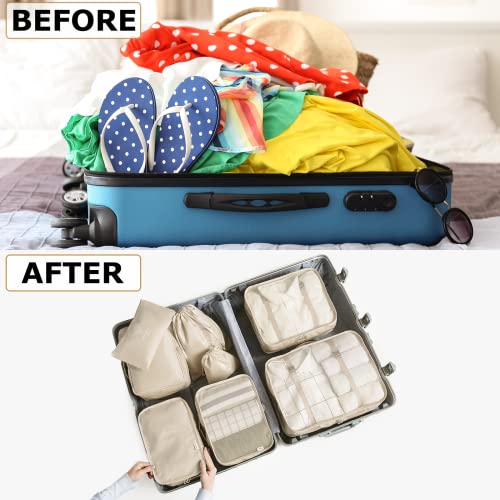 8-Piece Packing Cubes Set for Suitcase Organization