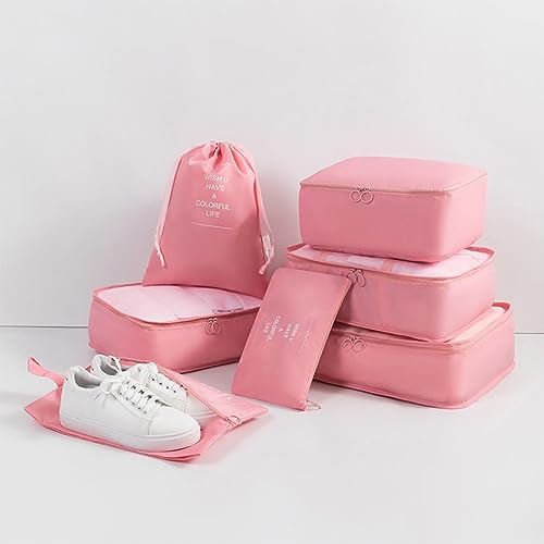 Laebevon Travel Packing Organizer Set with Laundry Bag