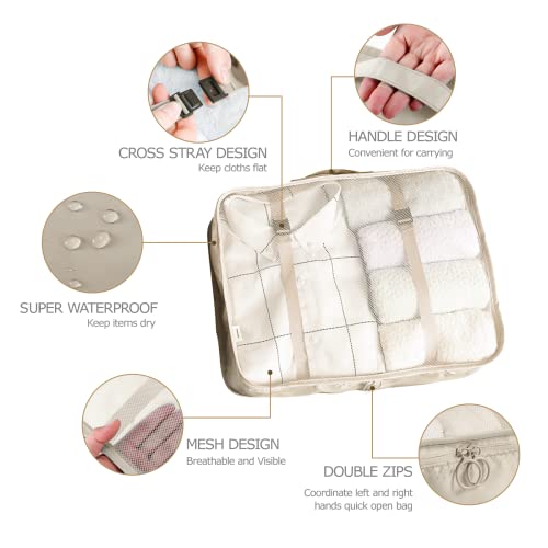 8-Piece Packing Cubes Set for Suitcase Organization