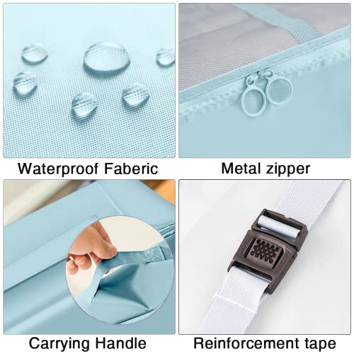 Blue Suitcase Organizer Bags Set for Travel Accessories