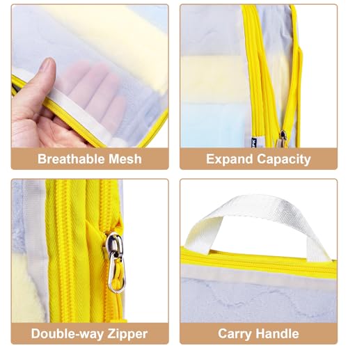 7-Piece Packing Cubes Set with Clear Toiletries and Shoe Bag