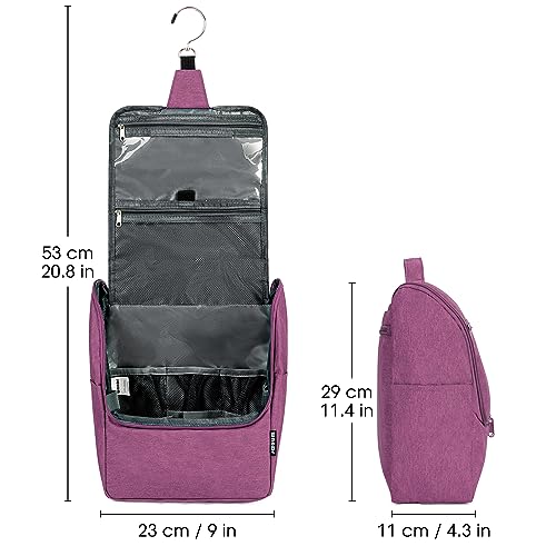 Purple Hanging Toiletry Bag for Full Size Toiletries