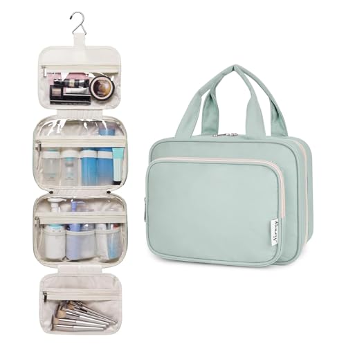 Narwey Women's Hanging Toiletry Bag with Makeup Organizer