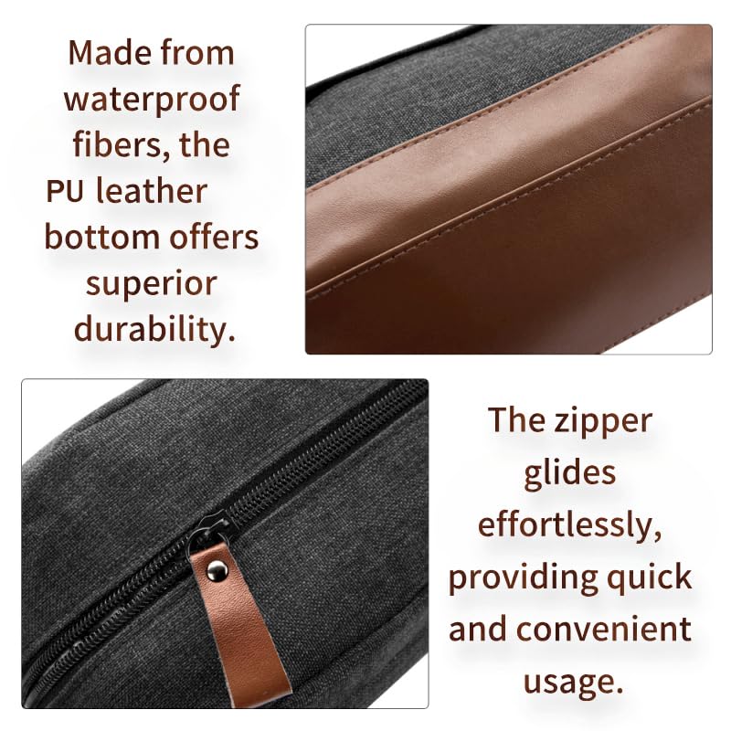 Q.ôôbitons Canvas Travel Toiletry Bag (Gray)