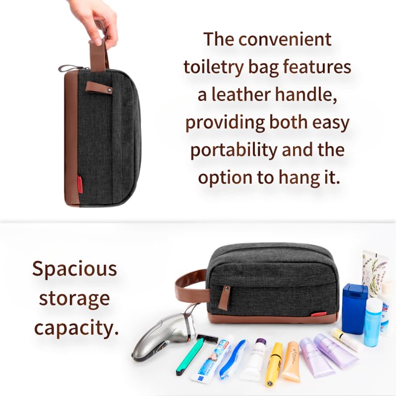 Q.ôôbitons Canvas Travel Toiletry Bag (Gray)