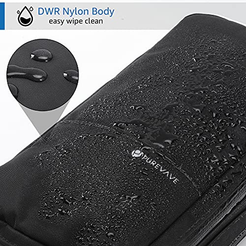 Compact Men's Toiletry Bag - Waterproof, Black