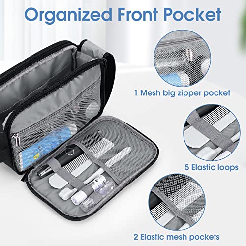 Men's Black Waterproof Travel Toiletry Bag