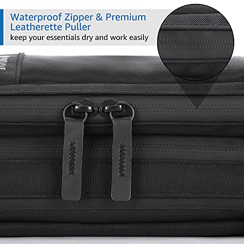 Compact Men's Toiletry Bag - Waterproof, Black