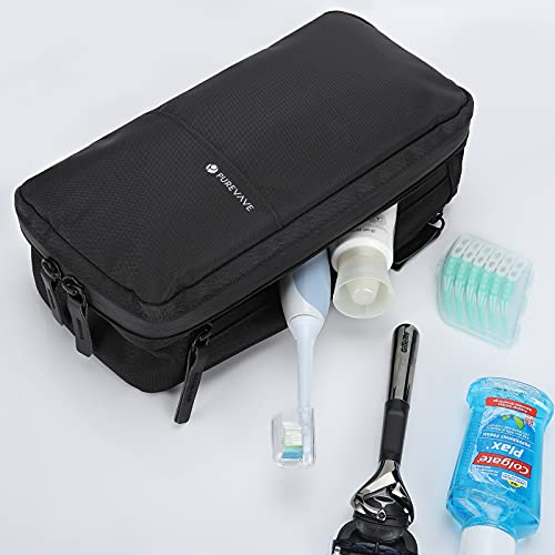 Compact Men's Toiletry Bag - Waterproof, Black