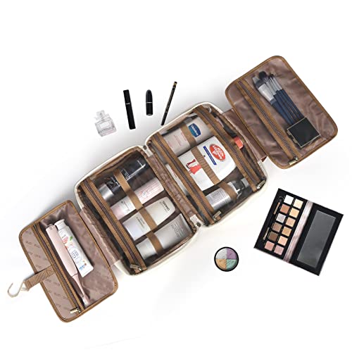 CLUCI Travel Organizer: Large Leather Toiletry Bag