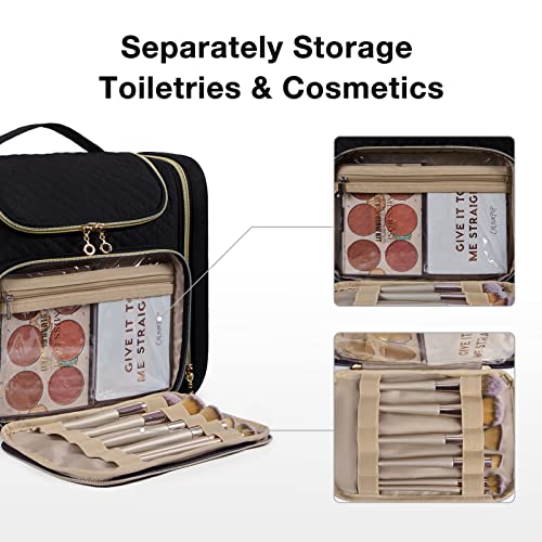 BAGSMART Women's Travel Toiletry Bag, Water-resistant, Large Capacity