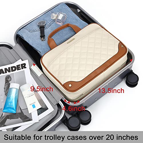 CLUCI Travel Organizer: Large Leather Toiletry Bag