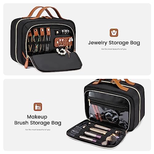 LOVEVOOK Women's Travel Toiletry Bag with Jewelry Organizer
