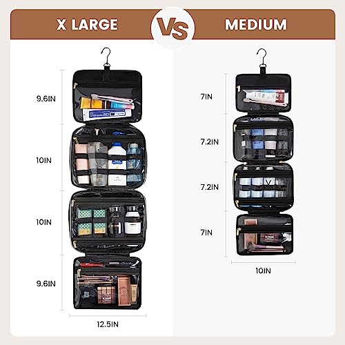 LOVEVOOK Women's Travel Toiletry Bag with Jewelry Organizer