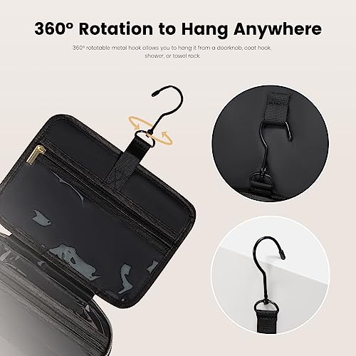 LOVEVOOK Women's Travel Toiletry Bag with Jewelry Organizer