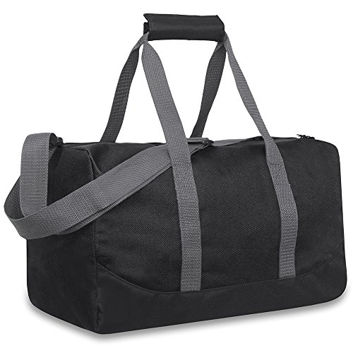 30L Canvas Duffle Bags - Weekender Carry-On Tote (Black)