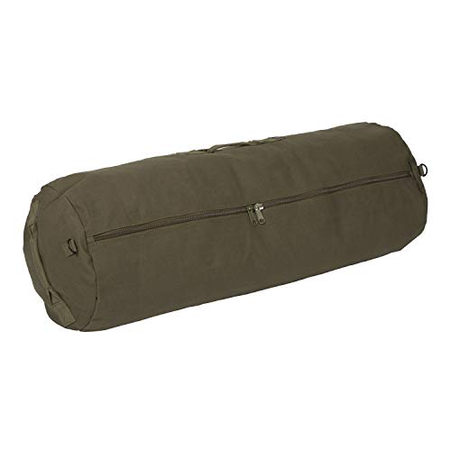 Stansport Zippered Canvas Duffel Bag - O.D. Green