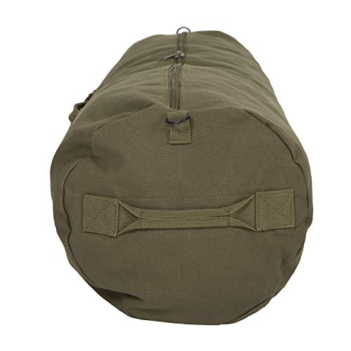 Stansport Zippered Canvas Duffel Bag - O.D. Green