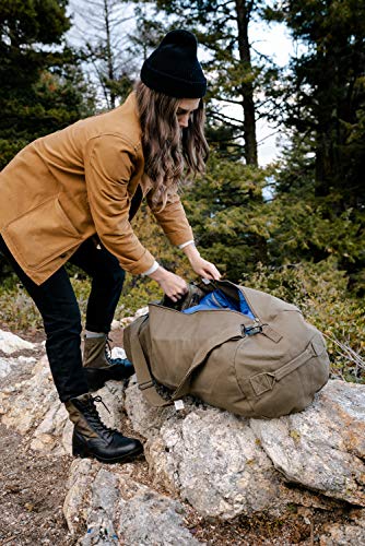Stansport Zippered Canvas Duffel Bag - O.D. Green