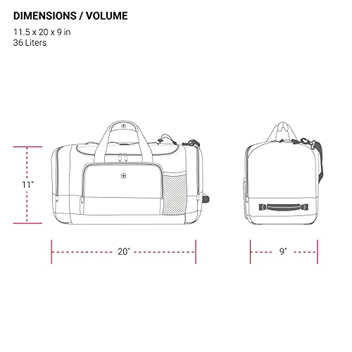 SwissGear Apex Duffle Bags, Pewter, 20-Inch