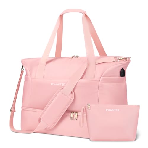 Pink Multi-functional Travel Bag with USB Charging Port