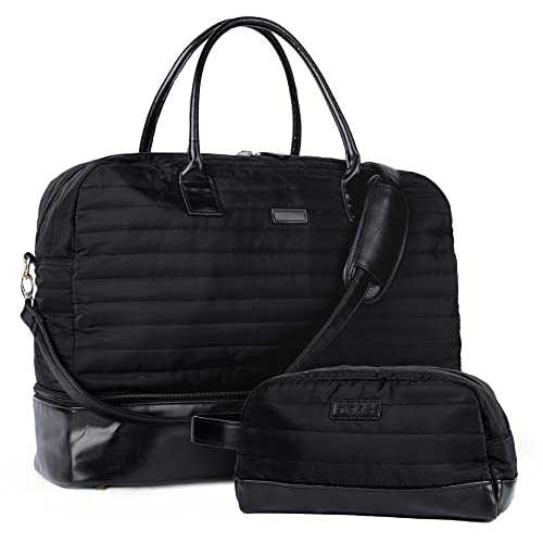 Viva Terry Canvas Weekender Bag (Solid Black)