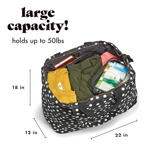XL Weekender Duffle Bag, B&W Dot - Women's Tote