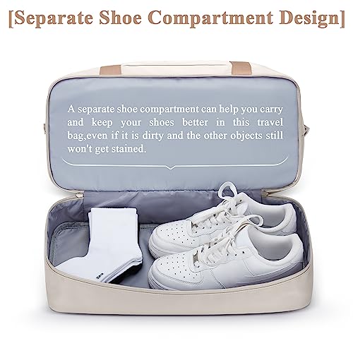 Women's Travel Duffel Bag with Shoe Compartment