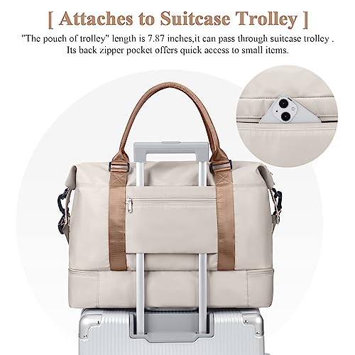 Women's Travel Duffel Bag with Shoe Compartment