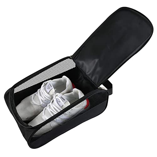 Zippered Sport Shoes Bag for Outdoor Golf Travel (Black)