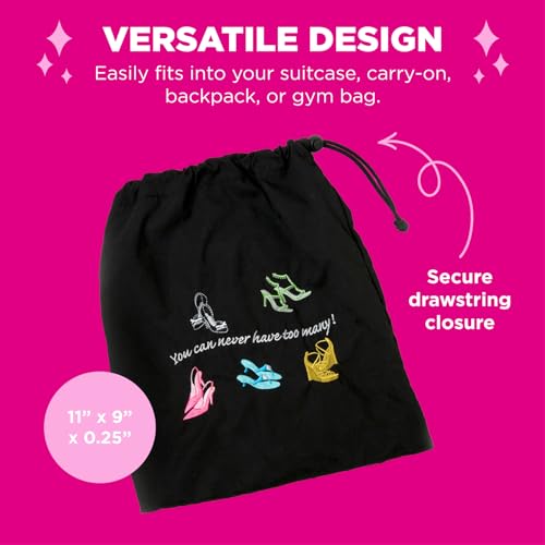 Miamica Shoe Storage Bag for Women, Black