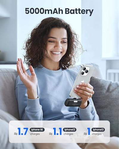 Taegila iPhone Charger 5000mAh with LCD & LED