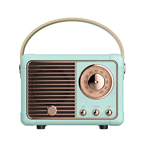 Retro Bluetooth Speaker - Vintage Style for Android/iOS (Blue)