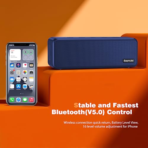 Raymate Bluetooth Speakers - Waterproof Portable Speaker, HiFi Stereo Sound