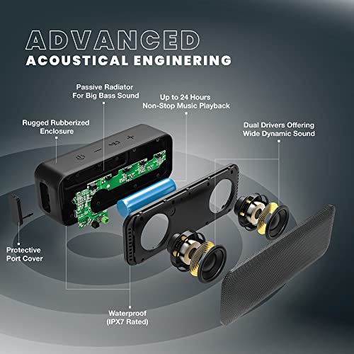 Portable Bluetooth Speaker with Punchy Bass - Black