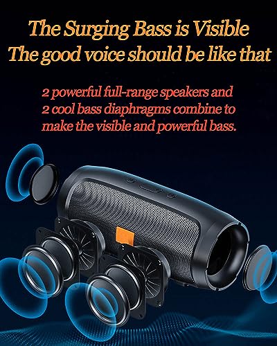 Portable Bluetooth Speaker with 360 Degree Surround Sound