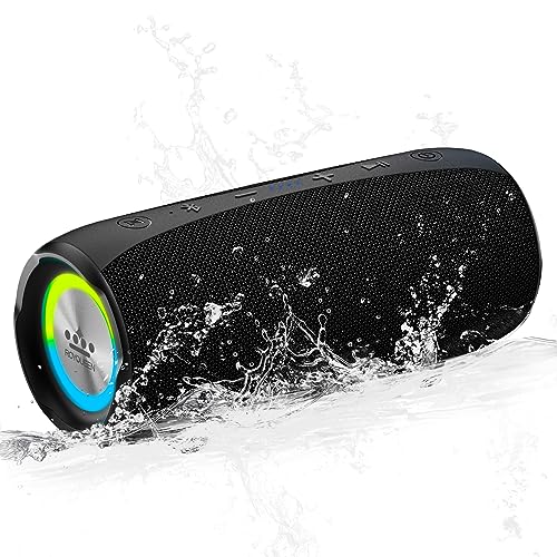 Bluetooth Speaker with Loud Stereo Sound, Deep Bass
