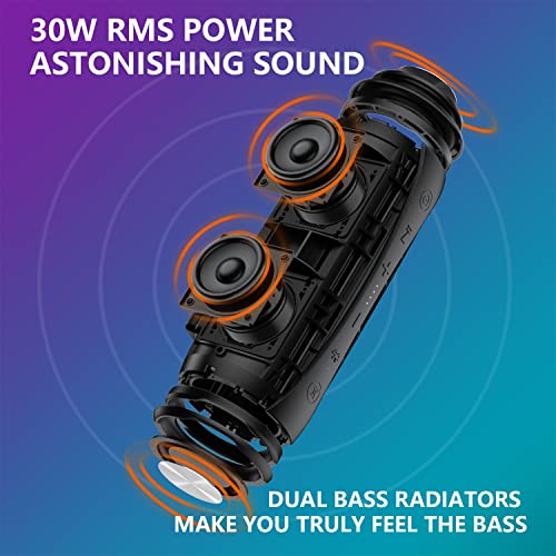 Bluetooth Speaker with Loud Stereo Sound, Deep Bass