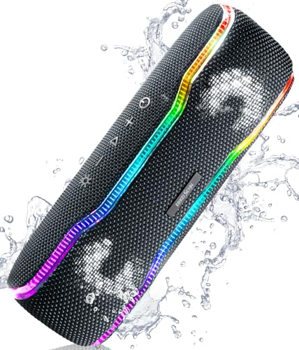 Bluetooth Waterproof Speaker with Flashing Lights - 25W