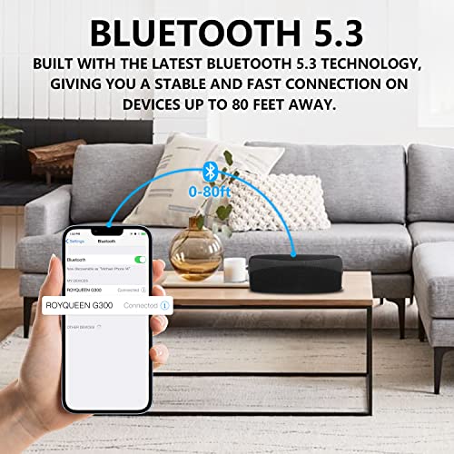 Bluetooth Speaker with Loud Stereo Sound, Deep Bass