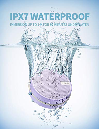 Purple Waterproof Bluetooth Speaker for Kayak, Beach