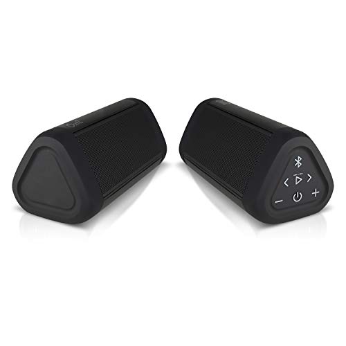 Black-Dual Waterproof Bluetooth Speaker, 14W, Portable, 20 hrs