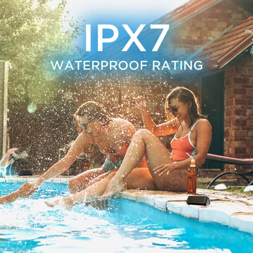 Black-Dual Waterproof Bluetooth Speaker, 14W, Portable, 20 hrs