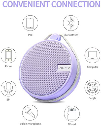 Purple Waterproof Bluetooth Speaker for Kayak, Beach