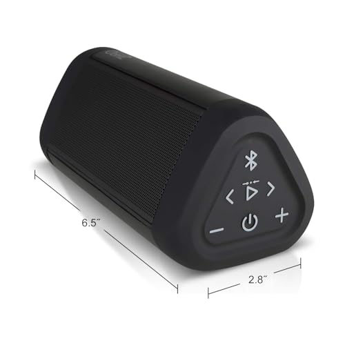Black-Dual Waterproof Bluetooth Speaker, 14W, Portable, 20 hrs