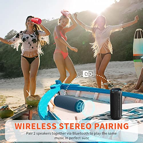 25W Portable Bluetooth Speaker, IPX7 Waterproof, Stereo Sound