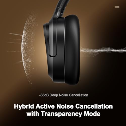 Wireless Noise Cancelling Headphones, 140H Playtime, Travel-Friendly
