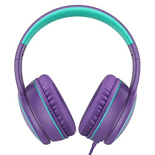 RORSOU R10 Purple On-Ear Headphones with Mic
