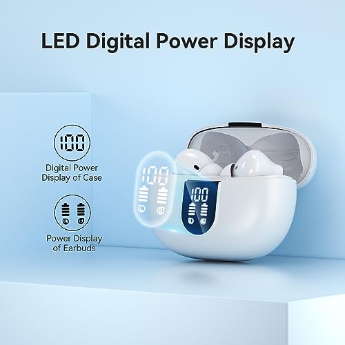 Bluetooth 5.3 Earbuds, 40Hrs Playtime, Deep Bass