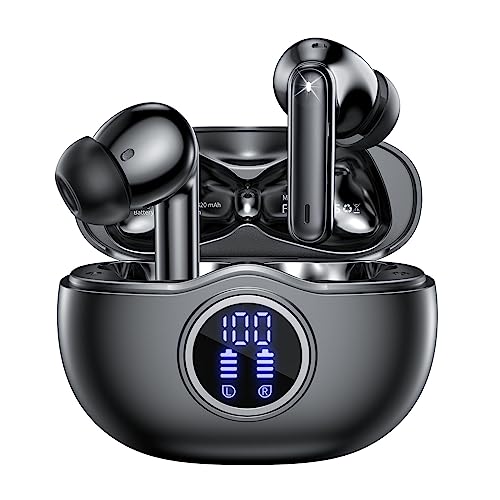 Bluetooth Earbuds with LED Display, Deep Bass Stereo
